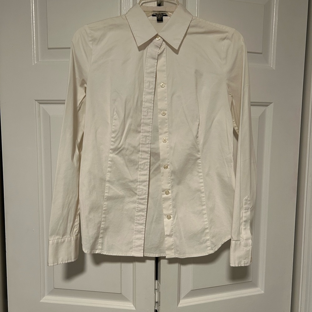 Ann Taylor Cream Button Down Shirt